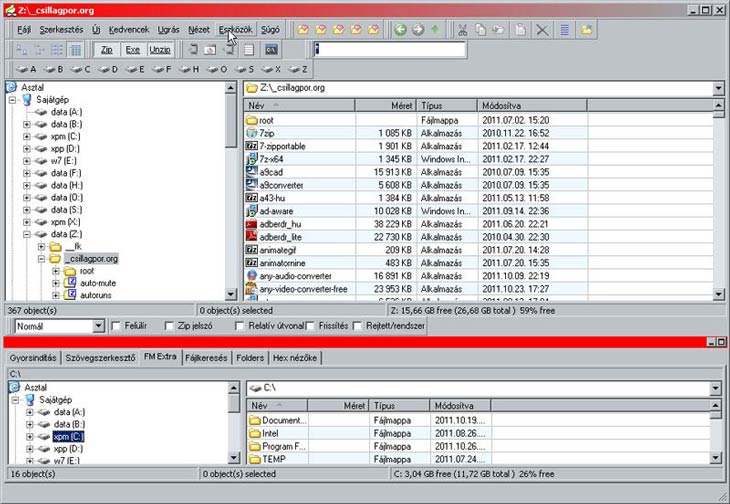 A43 File Management Utility elválasztók