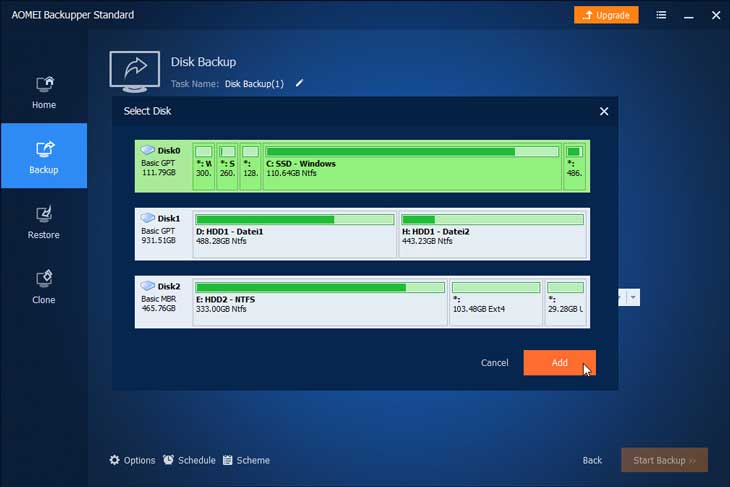 AOMEI Backupper lemez mentés