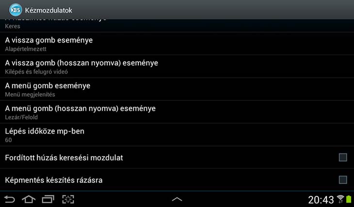 BSPlayer for Android képmentés