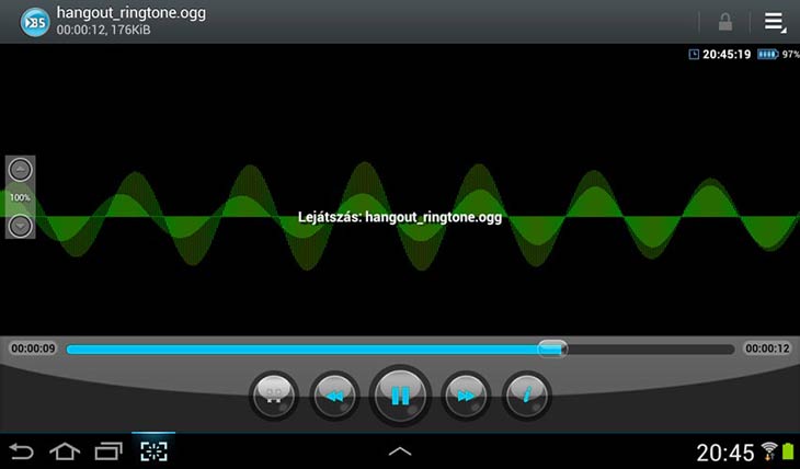 BSPlayer for Android hangfájl lejátszás