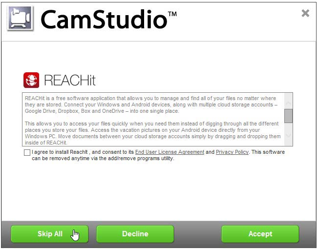 Camstudio telepítés Windows 10