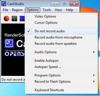 Camstudio hangfelvétel