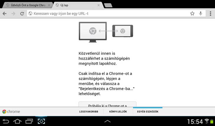 Chrome Androidra fül szinkron