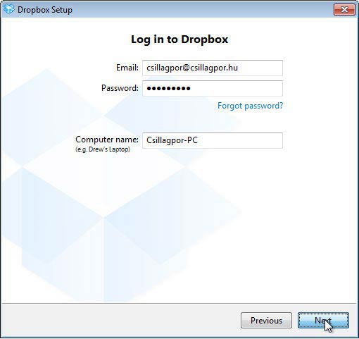 Dropbox fájl szinkronizáló
