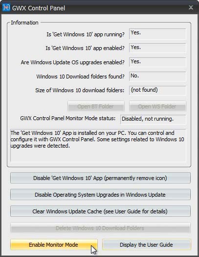 GWX Control Panel nono!