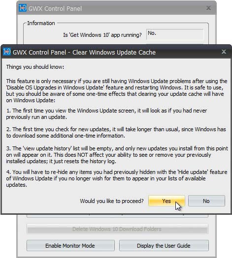 GWX Control Panel frissítés