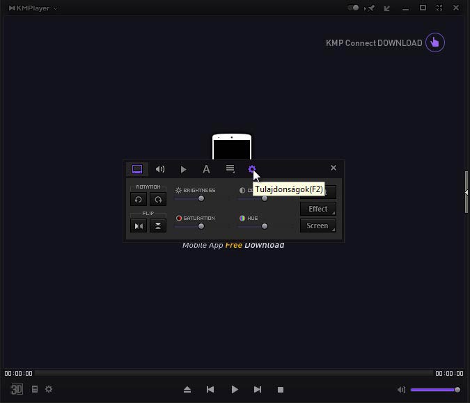 KMPlayer tulajdonságok