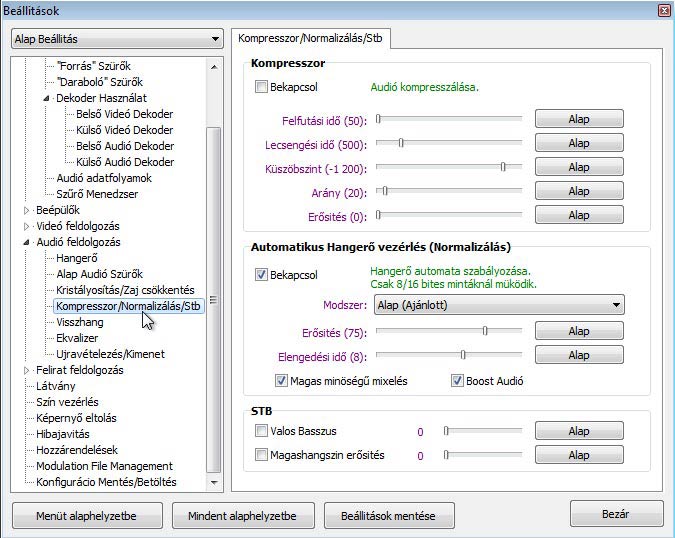 KMPlayer kompresszor