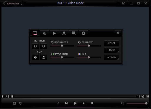 KMPlayer videó beállítások