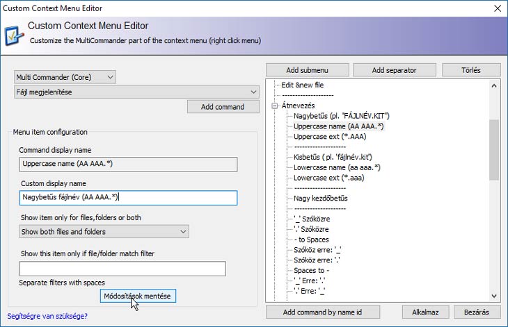 Multi Commander átír
