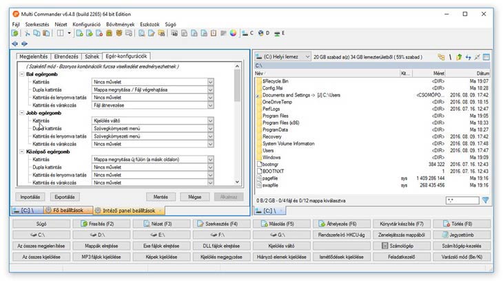 Multi Commander egérgomb