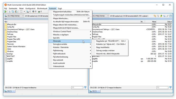 Multi Commander átnevezés