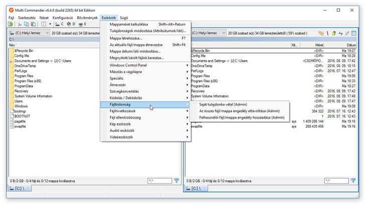 Multi Commander fájlbiztonság