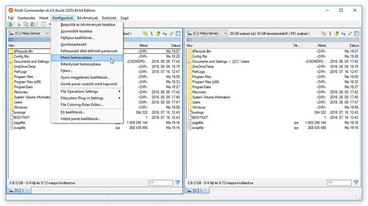 Multi Commander testreszabás