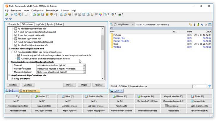 Multi Commander fájlrendszer