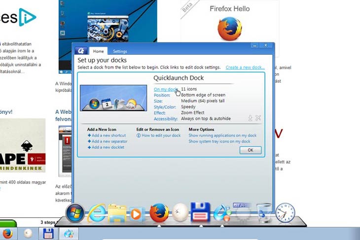 ObjectDock ikon hozzá