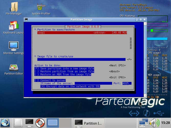 Parted Magic Partition Image