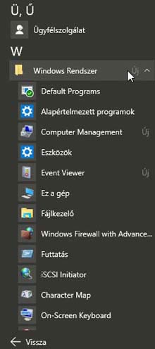 Windows rendszer Windows rendszer
