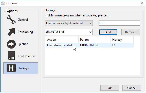 USB Disk Ejector leválasztás F1-re