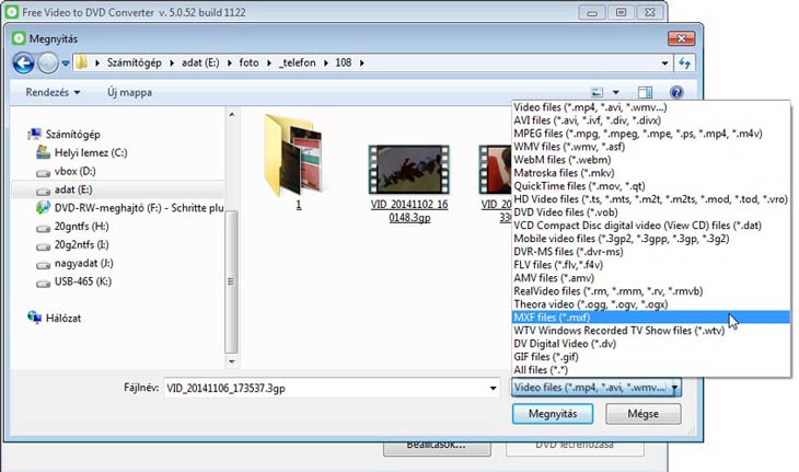 Free Video to DVD Converter videó betöltés