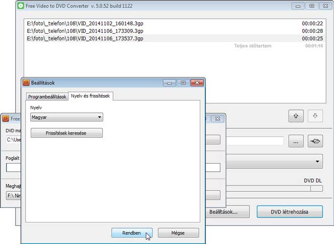 Free Video to DVD Converter frissítések