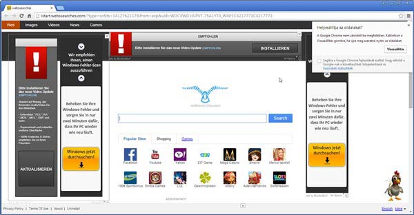 webssearches Chrome és a webssearches