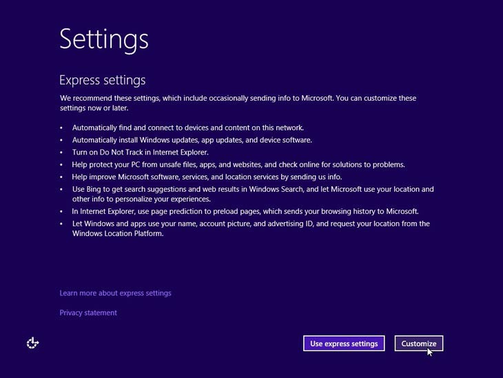 Windows 10 Custom settings