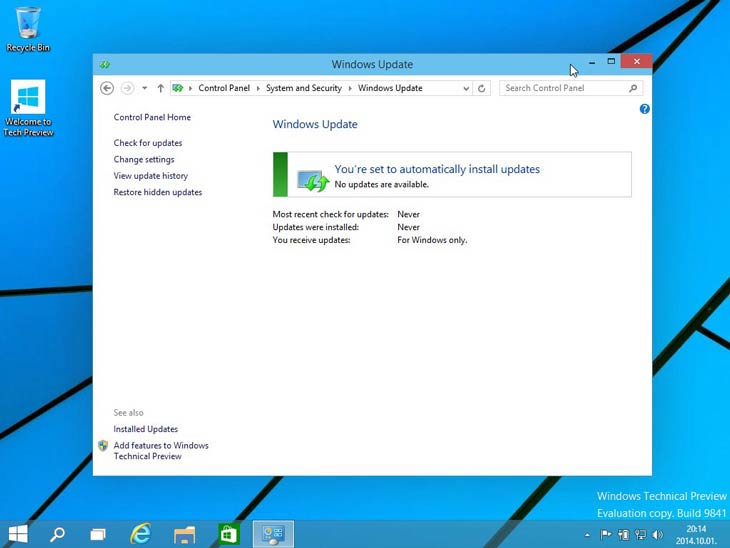 Windows 10 automatikus frissítés