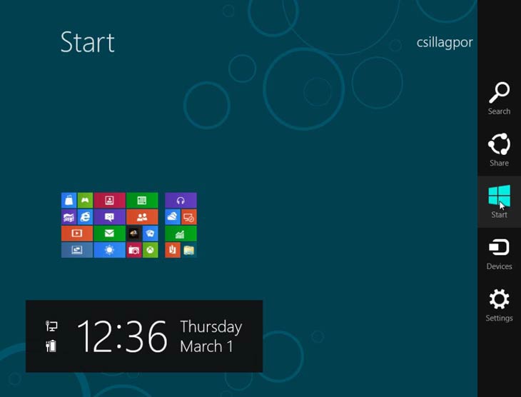 Keresés, megosztás, indítás, eszközök, beállítások Windows 8, keresés, megosztás, indítás, eszközök, beállítások
