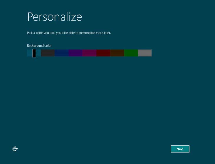 Gyors háttérszín beállítás Windows 8, gyors háttérszín beállítás