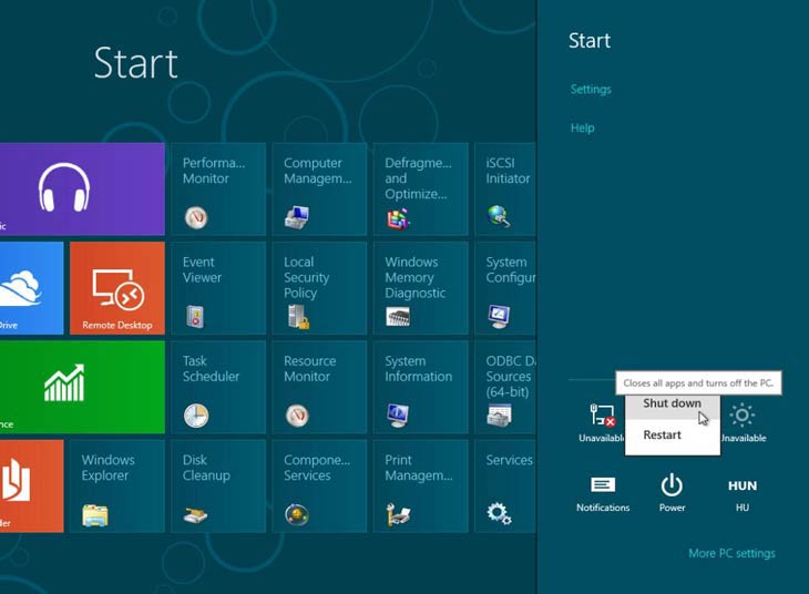 Ki kell kapcsolni, és beállítani a hálózati kártyát Windows 8, kikapcsolás