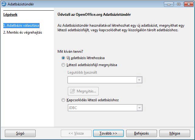 Apache OpenOffice adatbázis