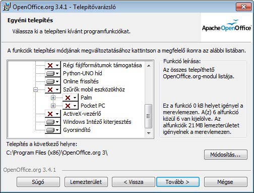 Apache OpenOffice eszközök