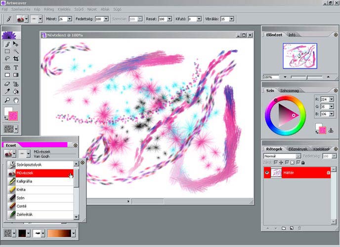 Artweaver eszközök
