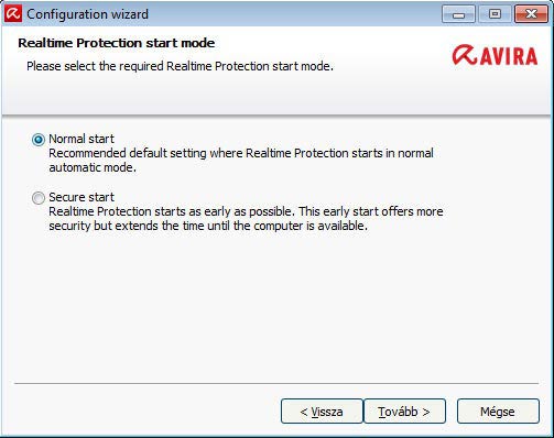 Avira Free Antivirus - beállítás