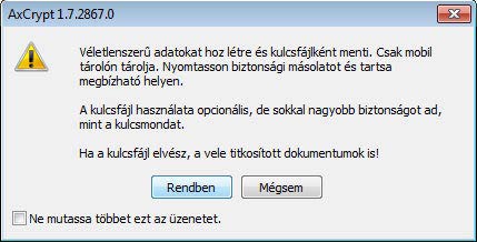 AxCrypt kulcsfájl