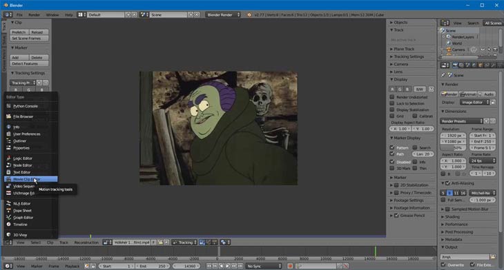Blender Movie Clip Editor