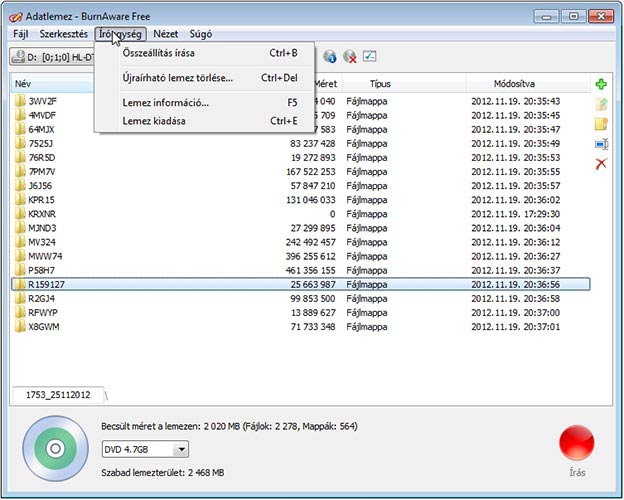 BurnAware Free adat
