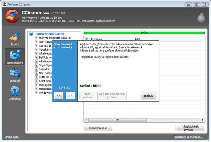CCleaner javítva