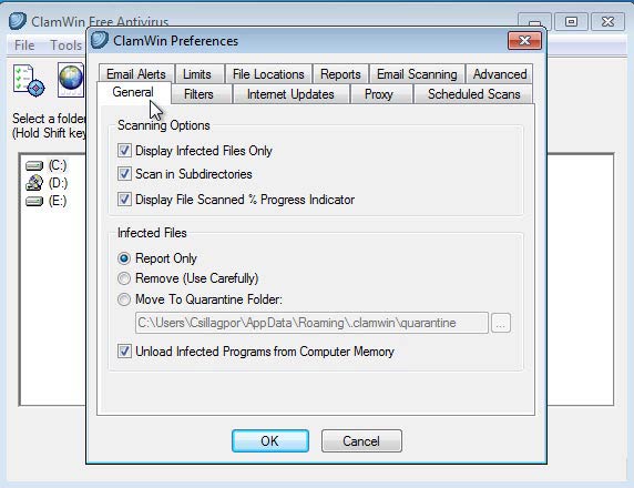általános beállítások