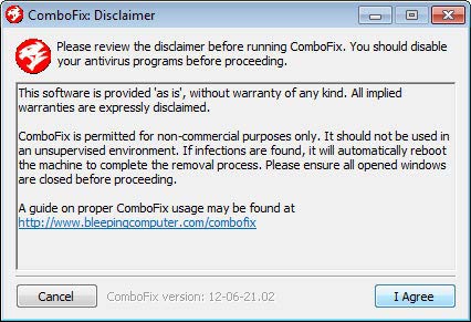 Combofix - indul a telepítés