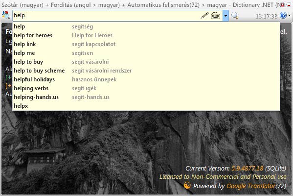 Dictionary .NET szavak