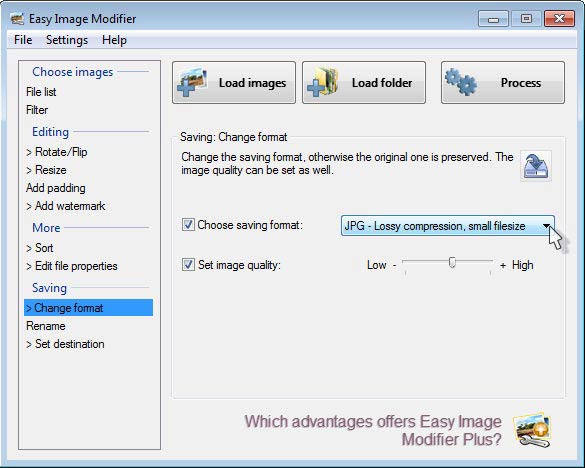 Easy Image Modifier - minőség