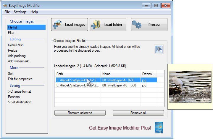 Easy Image Modifier - bélyegkép