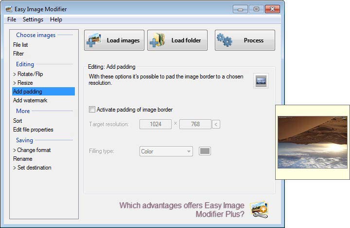 Easy Image Modifier - keret