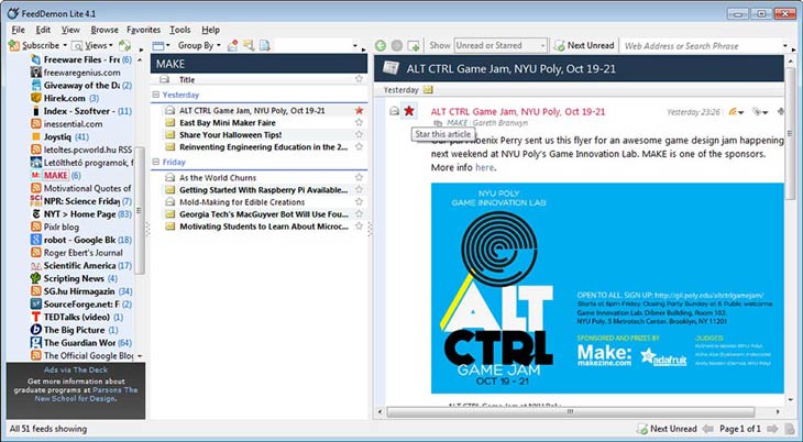 FeedDemon más nézet