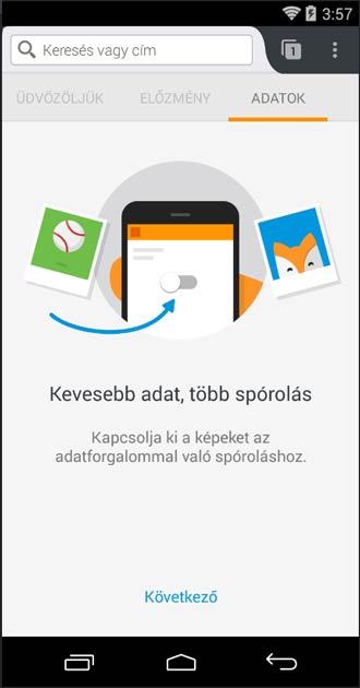 Firefox Android adatforgalom csökkentés