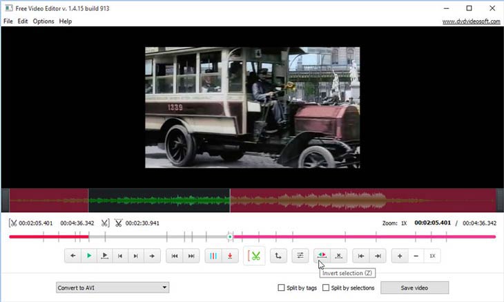 Free Video Editor invert