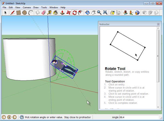 Google SketchUp elforgatás
