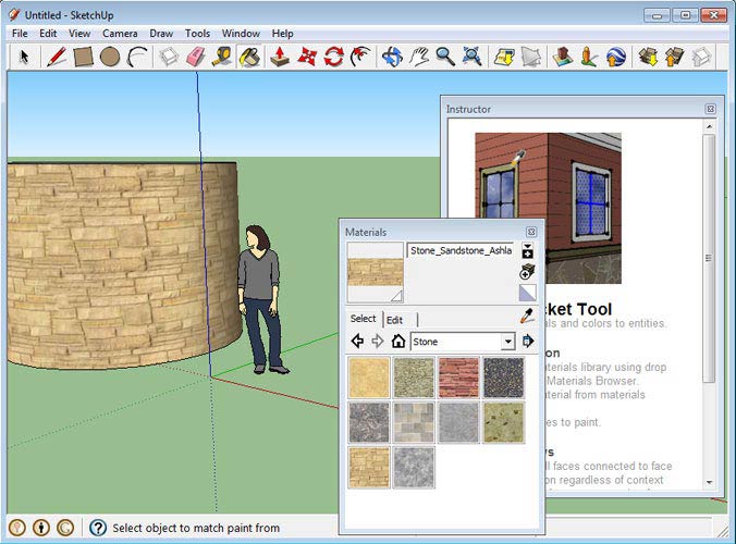 Google SketchUp anyagok